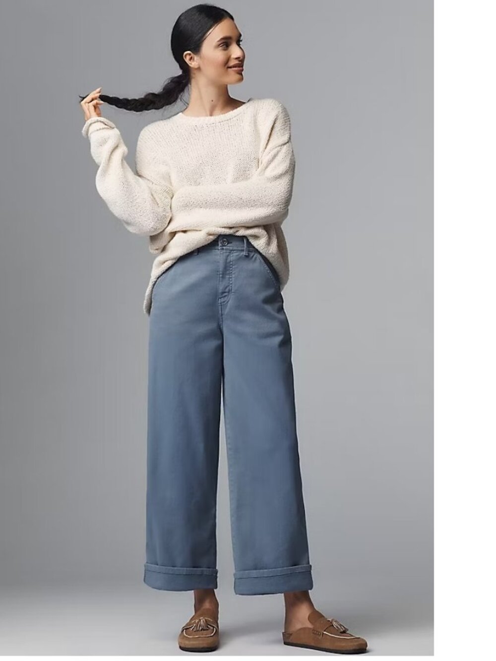 Anthropologie The Mason High-Rise Relaxed Gaucho Ankle Pants by Pilcro new 30